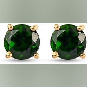 Banana Republic Pop Of Joy Earrings Studs Synthetic Emerald SIGNED VTG Large